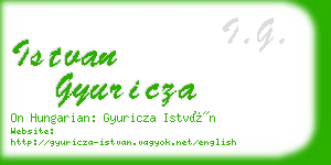 istvan gyuricza business card
